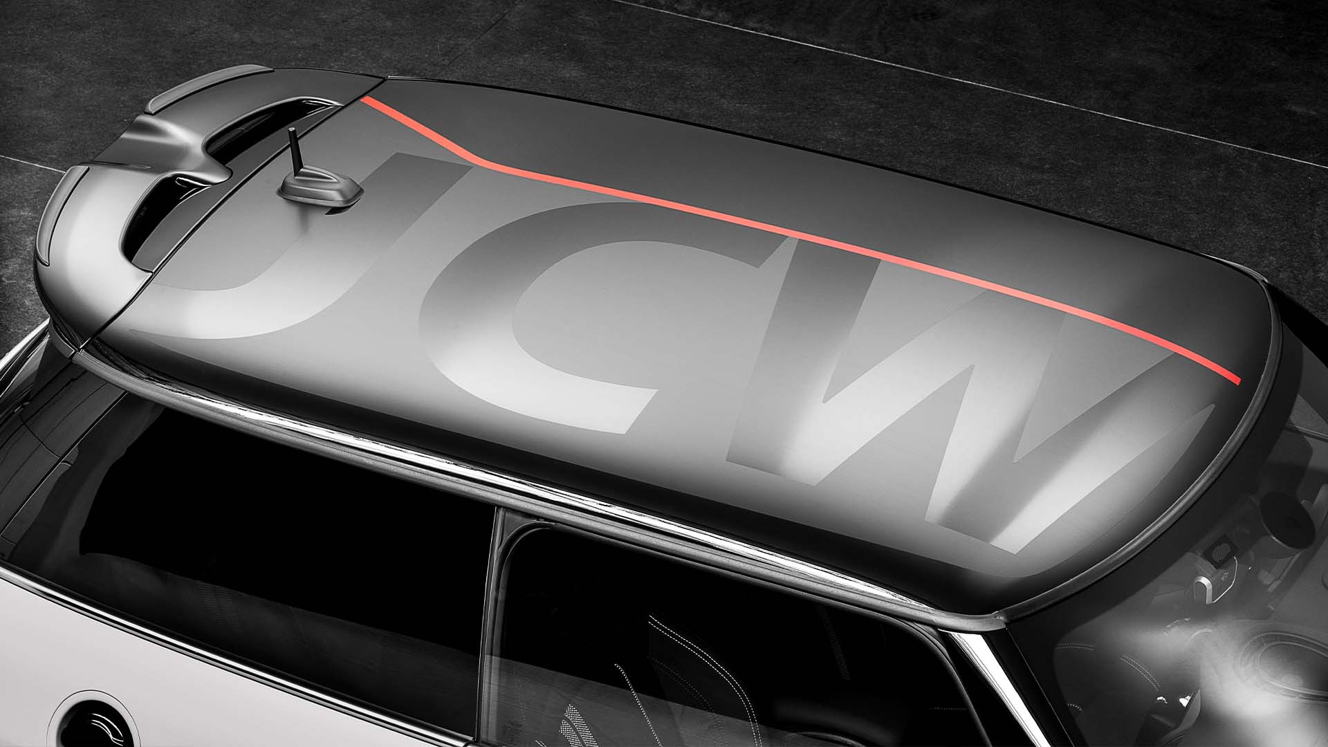 MINI John Cooper Works – argento e nero – decorazione per il tetto